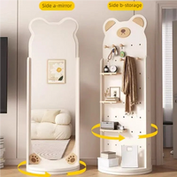 Bear Hug Rotatable Full-Length Mirror & Coat Rack Set