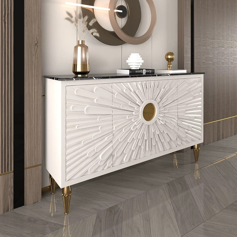 Soleil Royale Sideboard — Slate Top Entry Cabinet