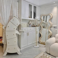 WhimsyArc Chest — Curved Wood Accent Cabinet