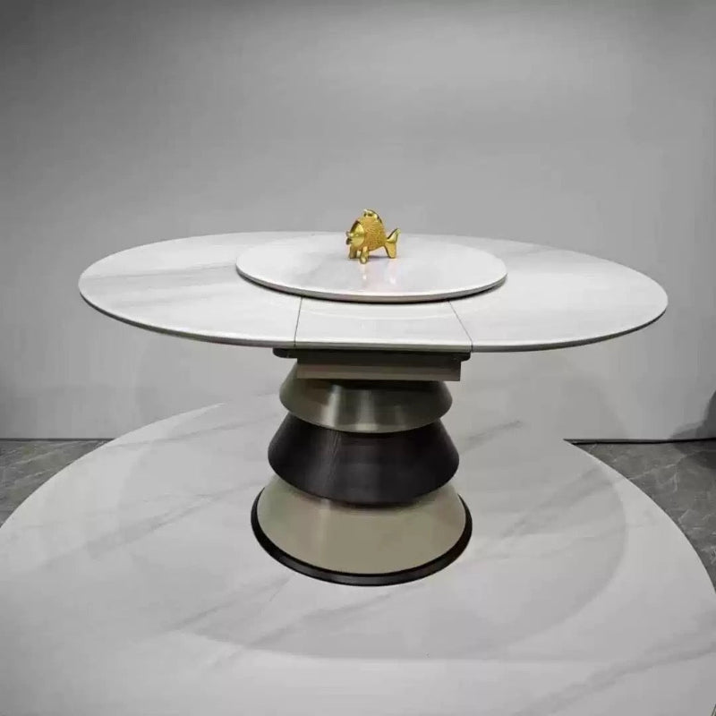 Aurora Extendable Crystalline Stone Dining Table