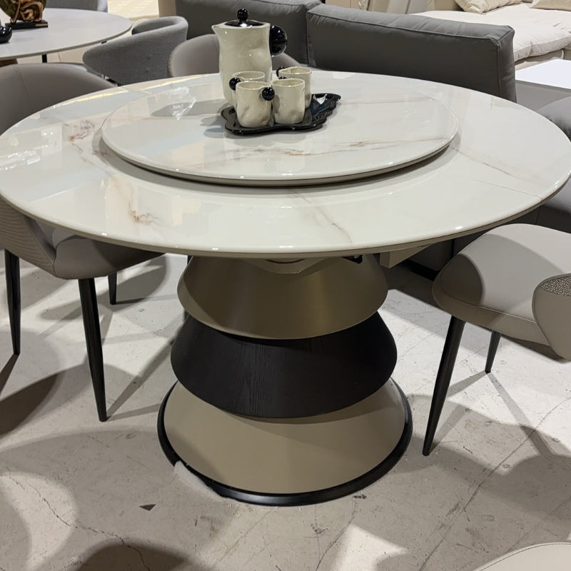 Aurora Extendable Crystalline Stone Dining Table