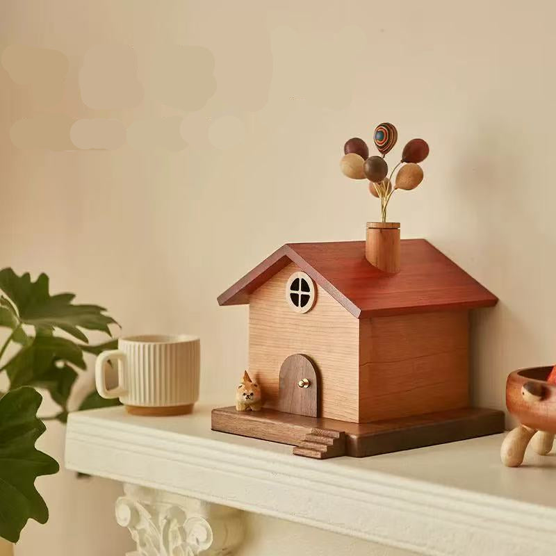 Balloon House Wooden Coin Bank