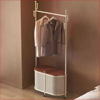 Willow Rattan Laundry Rack with Storage