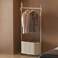 Willow Rattan Laundry Rack with Storage
