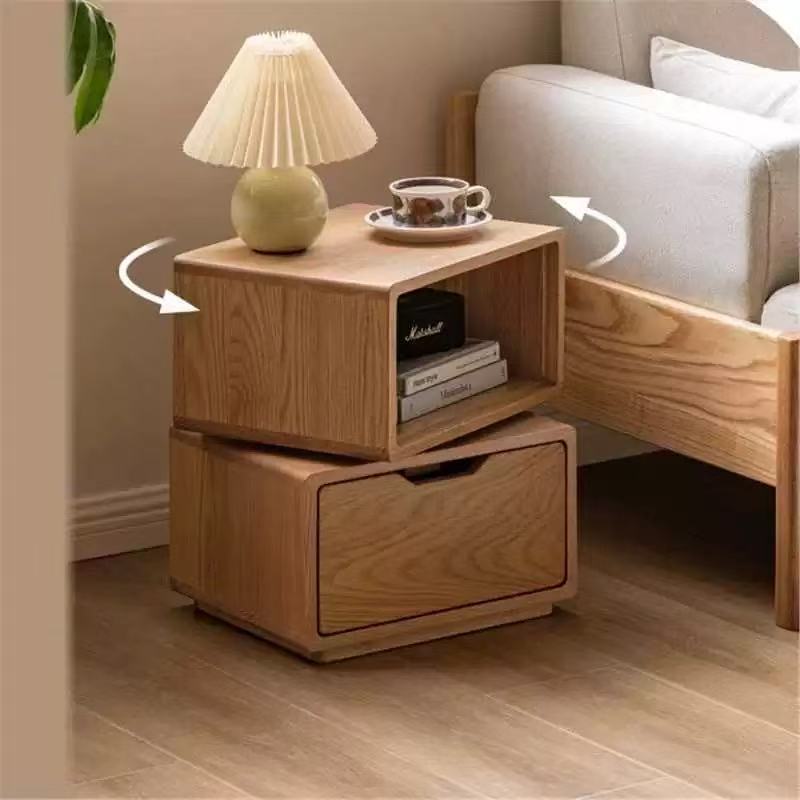 Orbit Wood Swivel Nightstand