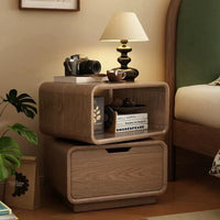 Orbit Wood Swivel Nightstand