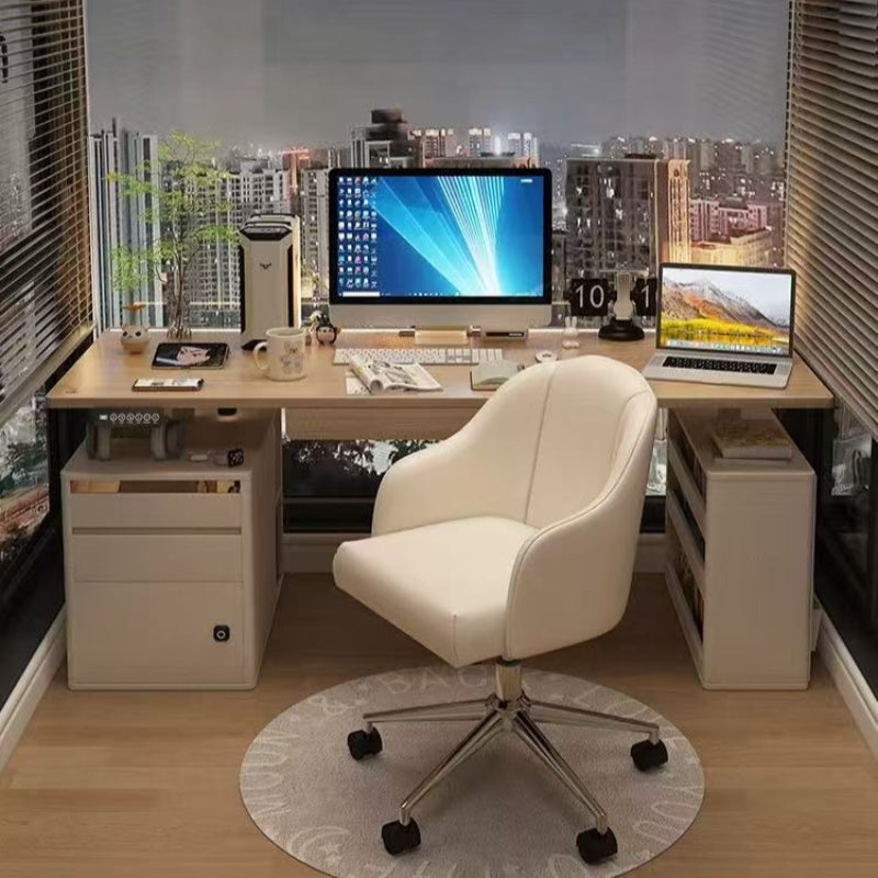 Alto Solid Wood Standing Desk With Storage