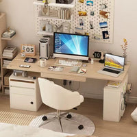 Alto Solid Wood Standing Desk With Storage