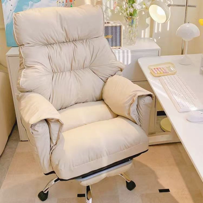 CloudNest Plush Desk Chair