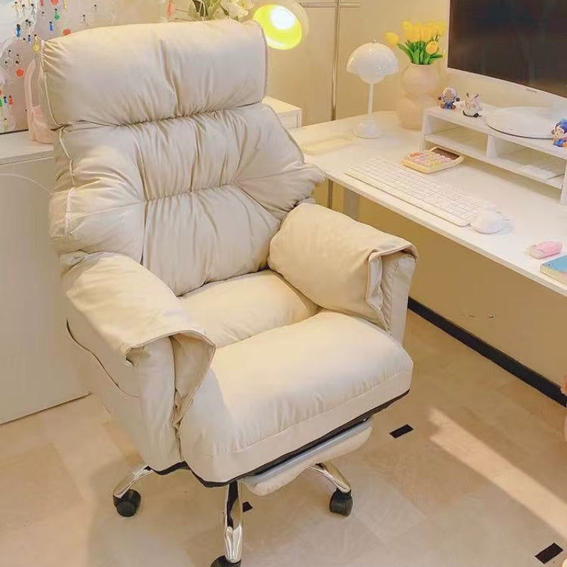 CloudNest Plush Desk Chair