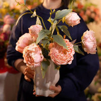 Blush Bloom Faux Peony Bouquet