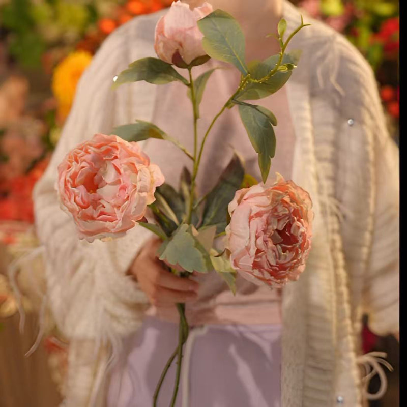 Blush Bloom Faux Peony Bouquet