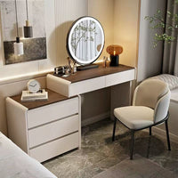 Aurora Solid Wood Vanity Set With Dresser