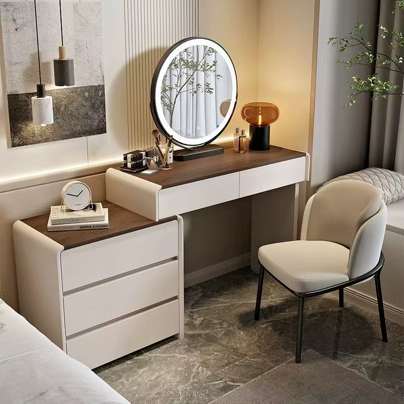 Aurora Solid Wood Vanity Set With Dresser