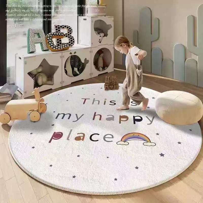 Happy Place Kids’ Round Carpet