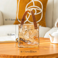 Amber Tote Glass Vase