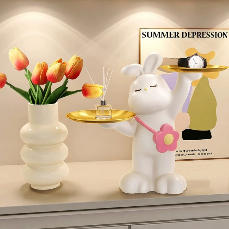 Big White Rabbit Flower Arrangement