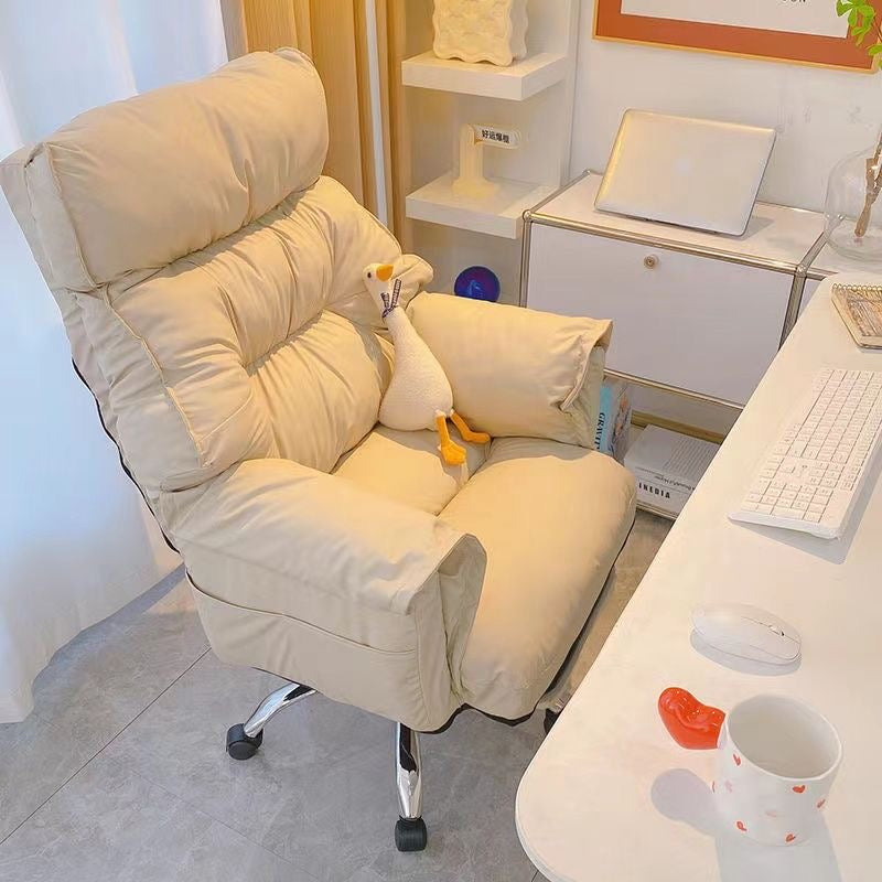 CloudNest Plush Desk Chair