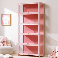 Pink five-layer figurine cabinet