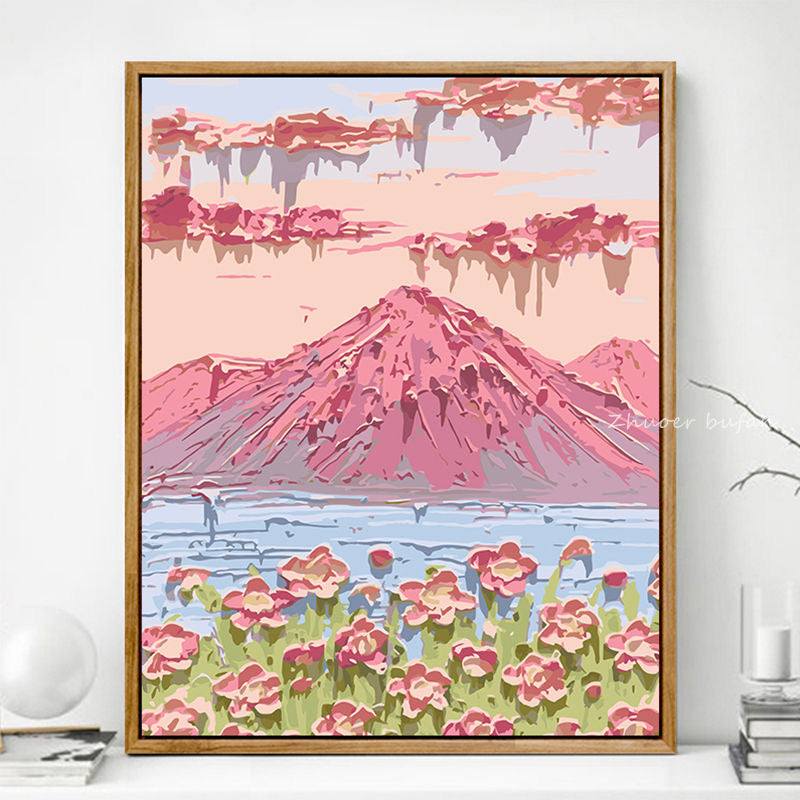 Cherry Blossom And Mount Fuji Decoration Painting