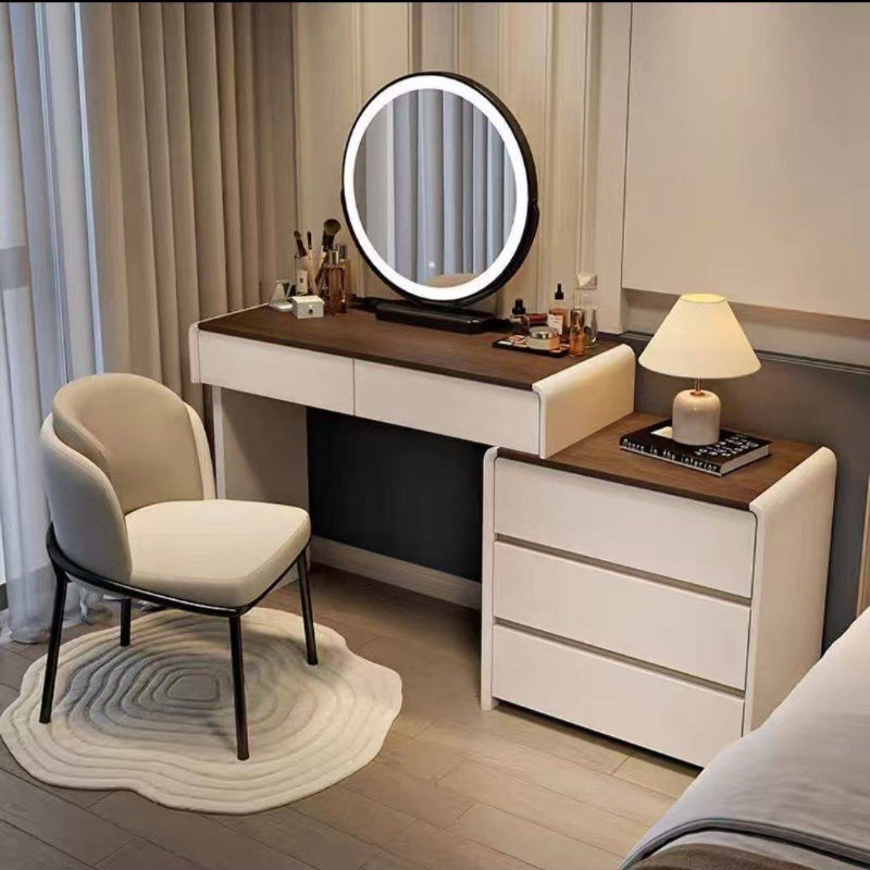 Aurora Solid Wood Vanity Set With Dresser