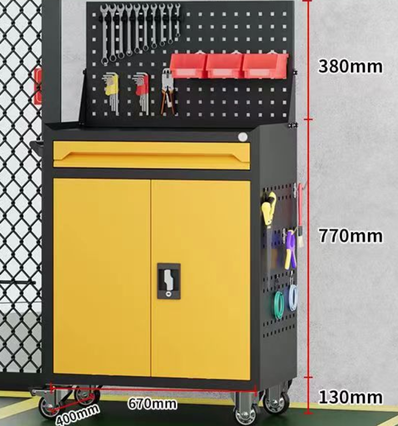 ProMover Rolling Tool Cart with Pegboard