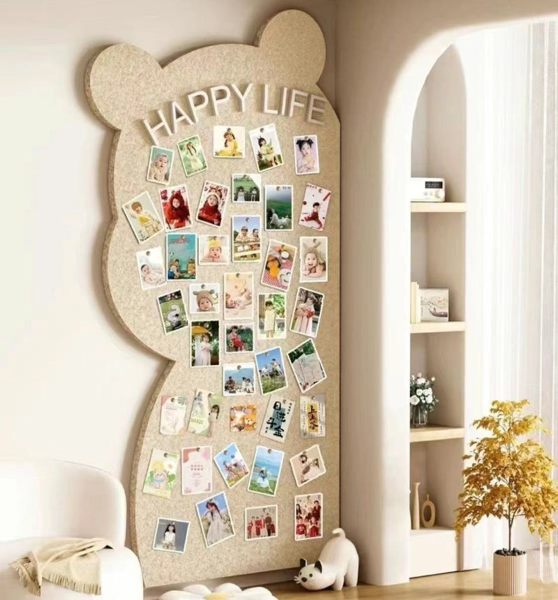 Bear-Shaped Cork Photo Board