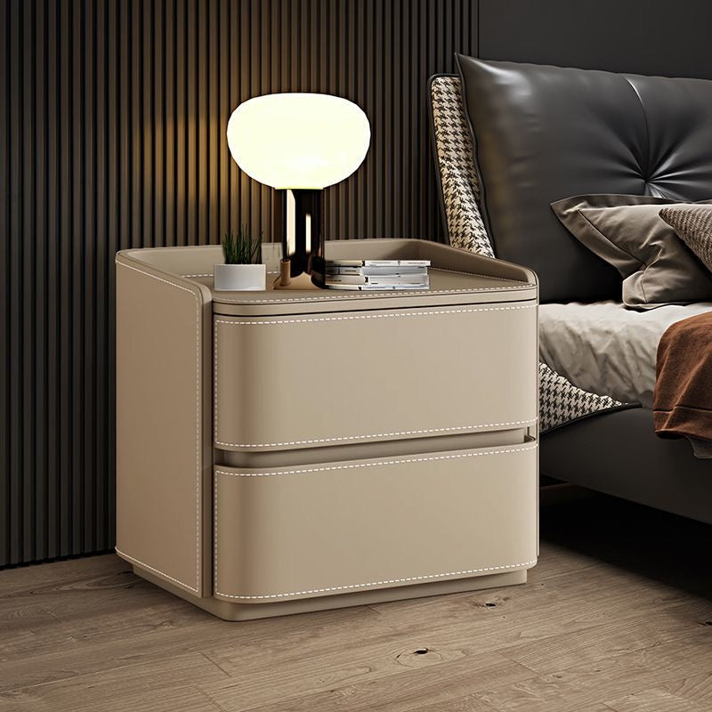 Luoshan Saddle Leather Creative Bedside Table
