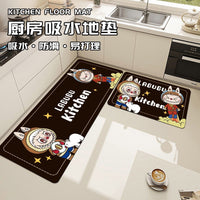 Labubu Kitchen Absorbent Floor Mat