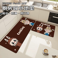 Labubu Kitchen Absorbent Floor Mat