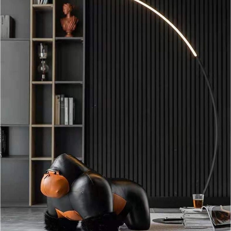 Chimpanzee Leather Stool