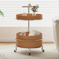 Double-Layer Leather Cart
