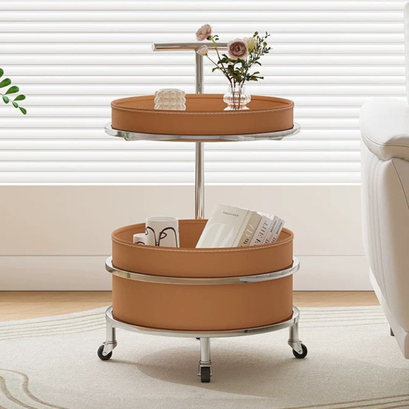 Double-Layer Leather Cart