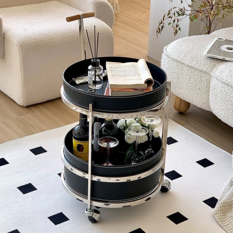 Double-Layer Leather Cart