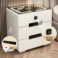 Wireless Charge Nightstand With Safe