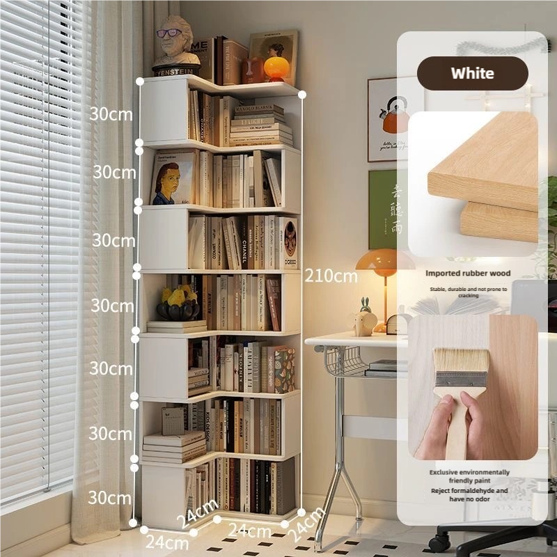 Arlo Corner Wood Bookshelf