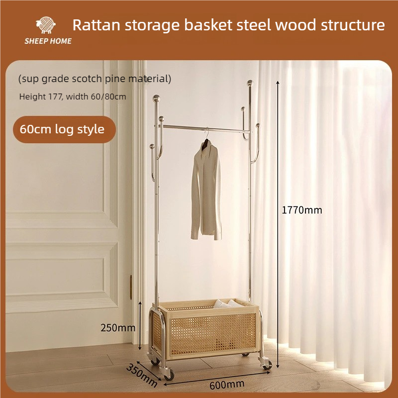 WillowNest Rattan Garment Rack