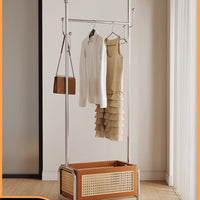 WillowNest Rattan Garment Rack