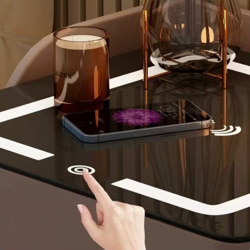 LuxeGlow Smart/RockSlab Nightstand