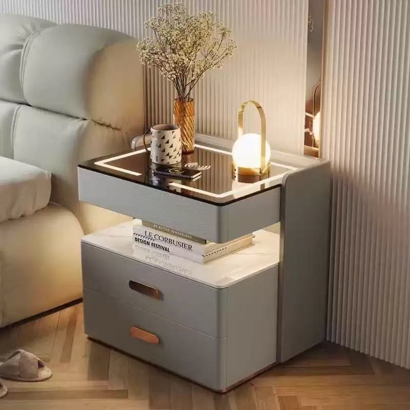LuxeGlow Smart/RockSlab Nightstand