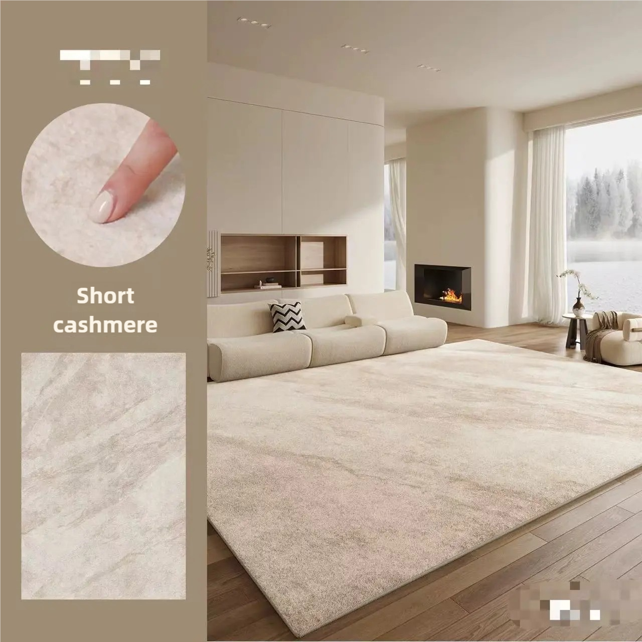 Serene Cloud Plush Area Carpet
