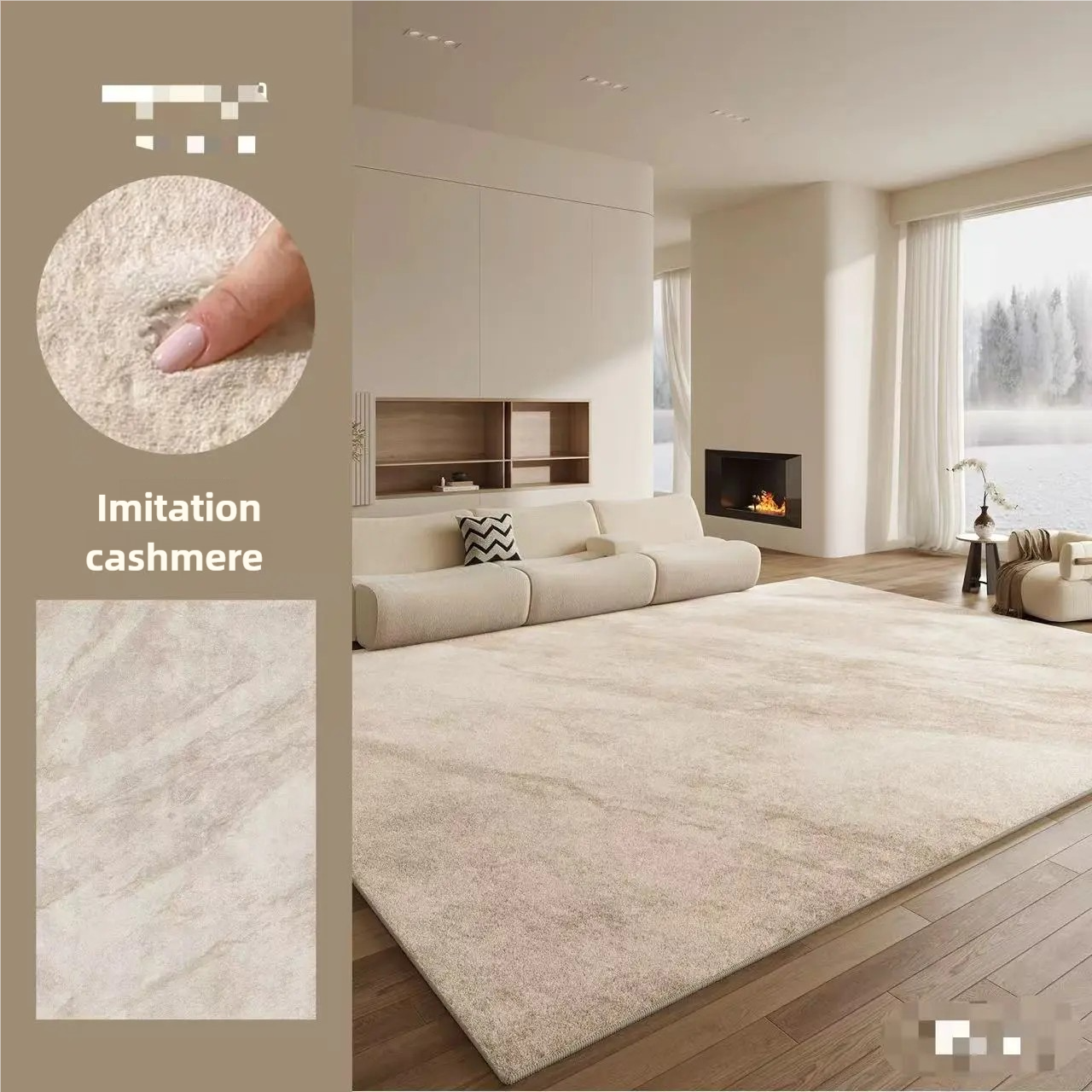 Serene Cloud Plush Area Carpet