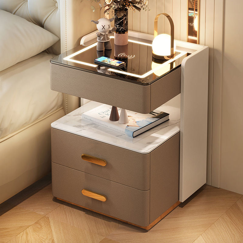 LuxeGlow Smart/RockSlab Nightstand