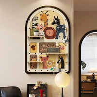 Happy Animals Wall Pegboard Shelf – Kids’ Decorative Storage Panel