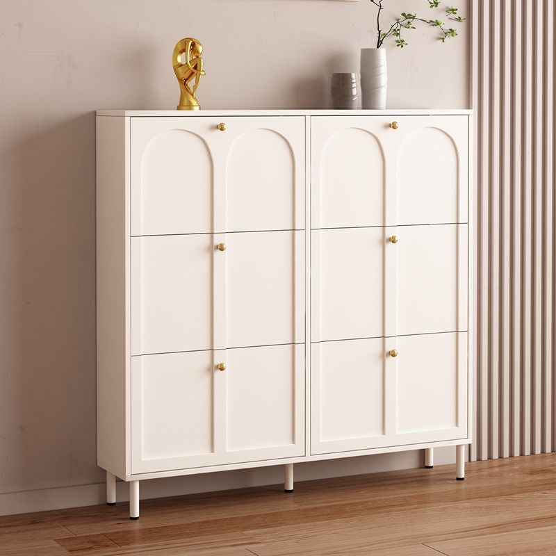 Cream Style White Shoe Cabinet