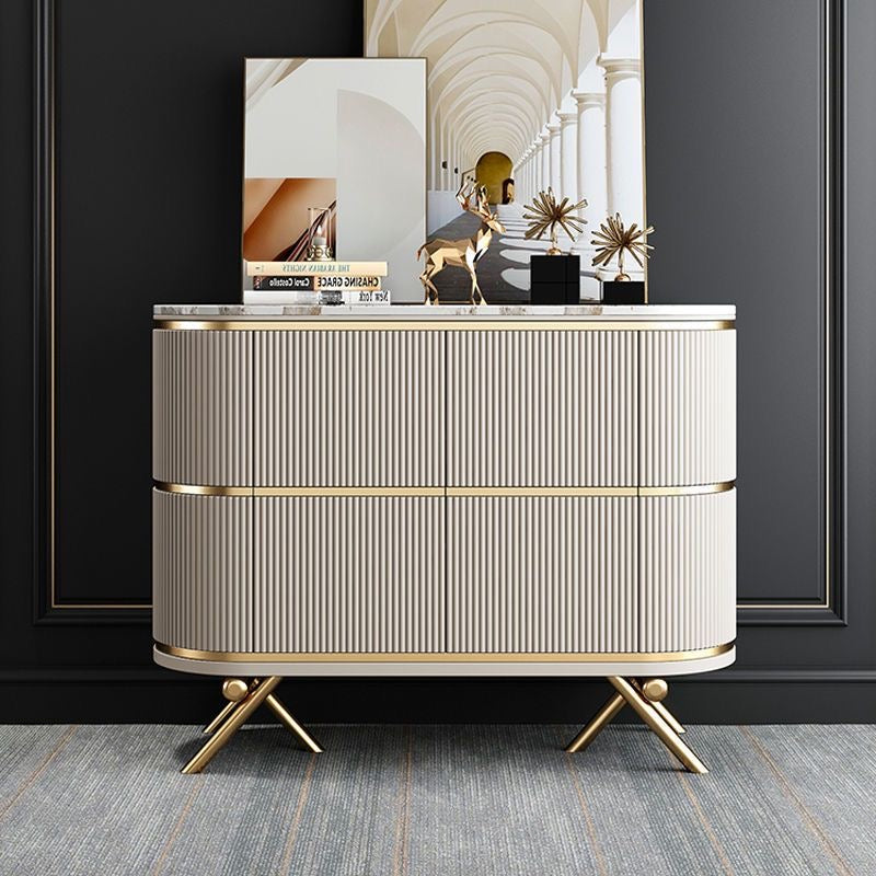 Italian Style Painted Rock Board Sideboard