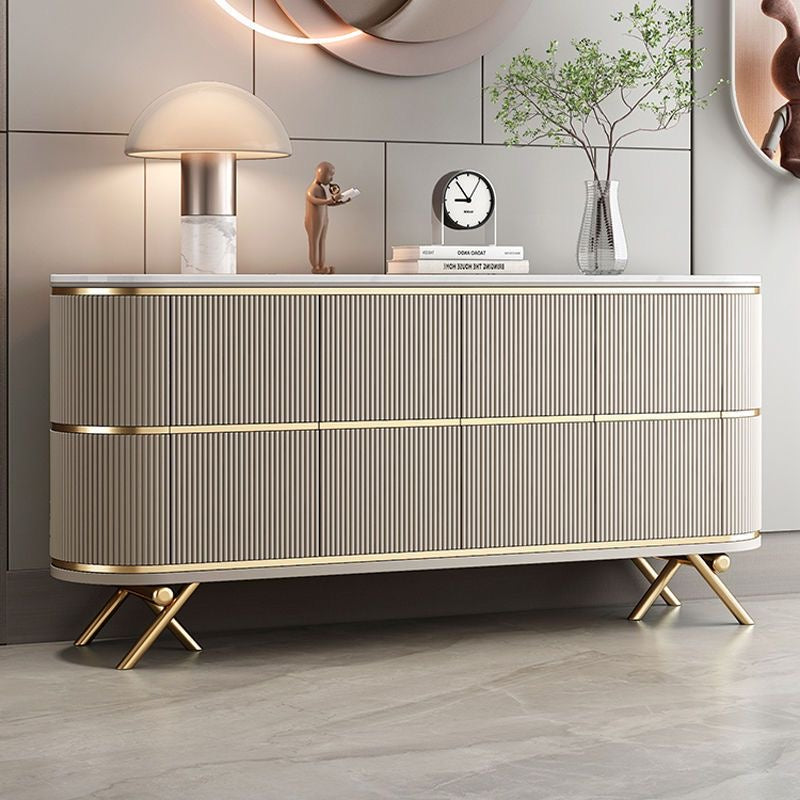 Italian Style Painted Rock Board Sideboard