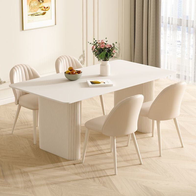 Square Rock Slab Dining Table