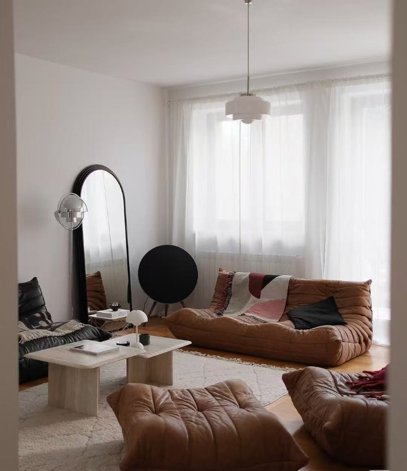 Caterpillar Leather Floor Sofa (Customization)