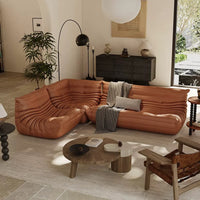 Caterpillar Leather Floor Sofa (Customization)